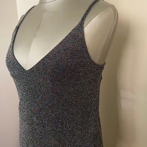 Express Women Camisole Top Size S Glittery Spaghetti Straps Party Top
